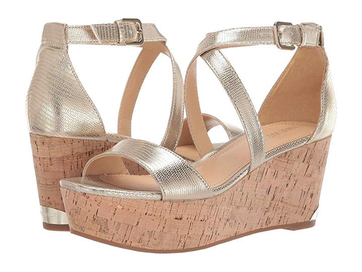 Nine West Violet (gold) Women's Wedge Shoes