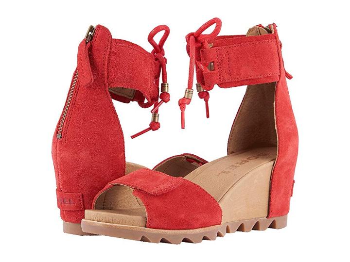 Sorel Joanie Ankle Lace (bright Red) Women's Shoes