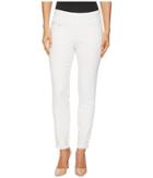 Jag Jeans Amelia Slim Ankle Pull-on Jeans With Embroidery In White (white) Women's Jeans