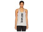 Nike Dri-fittm Cotton Just Do It Dry Tank Top (dark Grey Heather) Women's Sleeveless