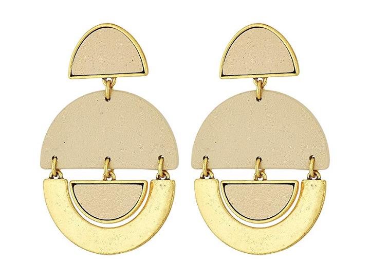 Lucky Brand Leather Earrings (gold) Earring
