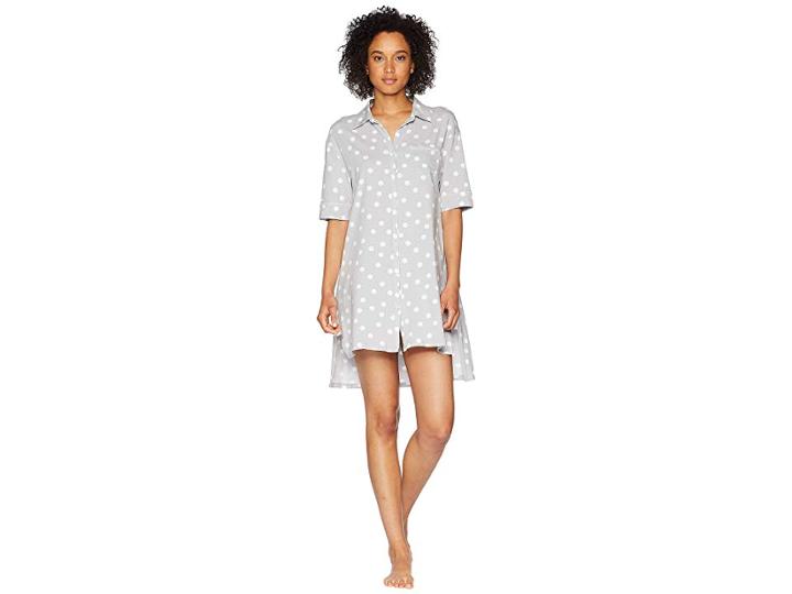 Jockey Boyfriend Shirt (grey Dot) Women's Short Sleeve Pullover