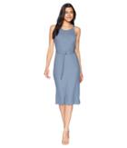 Michael Michael Kors Rib Circle Trim Dress (dark Chambray) Women's Dress