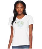 Life Is Good Love Is Everywhere Crusher Vee (cloud White) Women's T Shirt