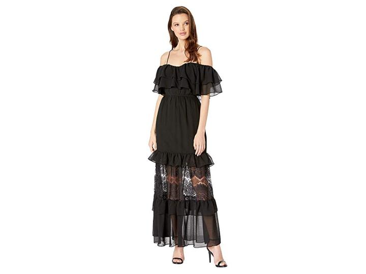 Bb Dakota Wish Chiffon A Star Dress (black) Women's Dress