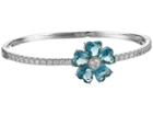 Nina Ady Bracelet (rhodium/baby Blue/white Cz) Bracelet