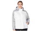 Columbia Plus Size Gotcha Groovintm Jacket (white Emboss/columbia Grey Emboss 1) Women's Coat