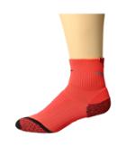 Nike Nike Elite Running Cushion Quarter (bright Crimson/reflective Silver/black) Quarter Length Socks Shoes