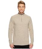 Pendleton Shetland 1/2 Zip Sweater (oat Heather) Men's Long Sleeve Pullover