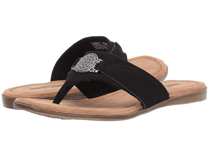 Minnetonka Sedona (black Linen) Women's Shoes