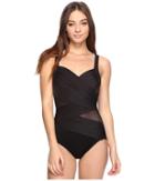 Miraclesuit Net Work Madero One-piece (black) Women's Swimsuits One Piece