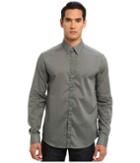 Costume National Essential Button Up (grey) Men's Long Sleeve Button Up