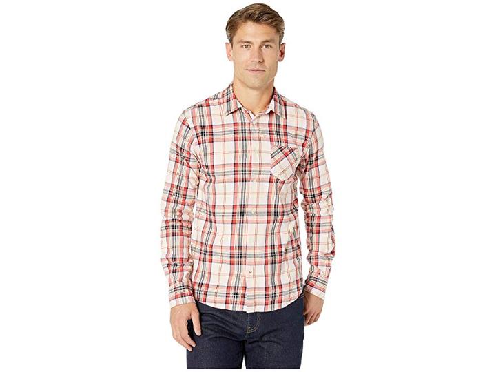 Scotch & Soda Regular Fit Ams Blauw Brushed Cotton Checked Shirt (combo C) Men's Clothing