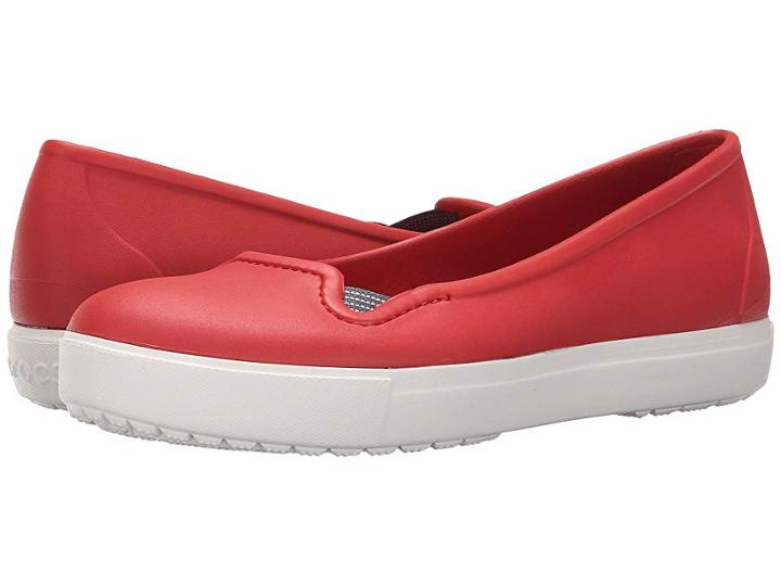 Crocs Citilane Flat (flame/white) Women's Flat Shoes