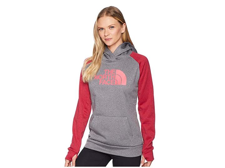 The North Face Fave 1/2 Dome Pullover 2.0 (tnf Medium Grey Heather/atomic Pink) Women's Sweatshirt