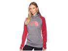 The North Face Fave 1/2 Dome Pullover 2.0 (tnf Medium Grey Heather/atomic Pink) Women's Sweatshirt