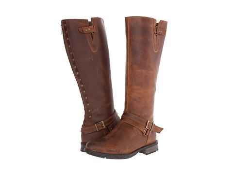 Fitzwell Menier Buckle Wide Calf (cognac Leather) Women's Zip Boots