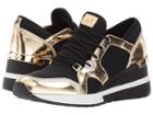 Michael Michael Kors Liv Trainer (black/pale Gold) Women's  Shoes