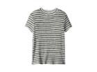 Maddie By Maddie Ziegler Rib Short Sleeve Mock Neck (big Kids) (white/black) Girl's Clothing