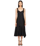 Sportmax Plutone Tea Length Sleeveless Dress (black) Women's Dress