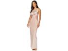 Adrianna Papell Twist Front Sleeveless Stretch Velvet Gown (blush) Women's Dress