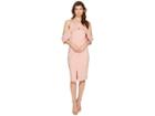 Adelyn Rae Alessandra Knit Ponte Cold Shoulder Dress (nude Pink) Women's Dress