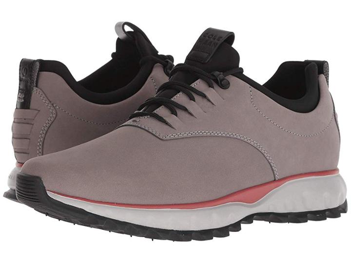 Cole Haan Zerogrand Explore All-terrain Oxford Waterproof (ironstone Nubuck/syrah/valiant Poppy/black/vapor Grey) Men's Shoes