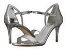 Michael Michael Kors Simone Mid Sandal (silver Shiny Metallic Snake) Women's Sandals