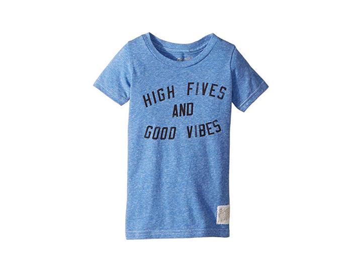 The Original Retro Brand Kids High Fives Good Vibes Tri-blend Tee (toddler) (streaky Royal) Boy's T Shirt