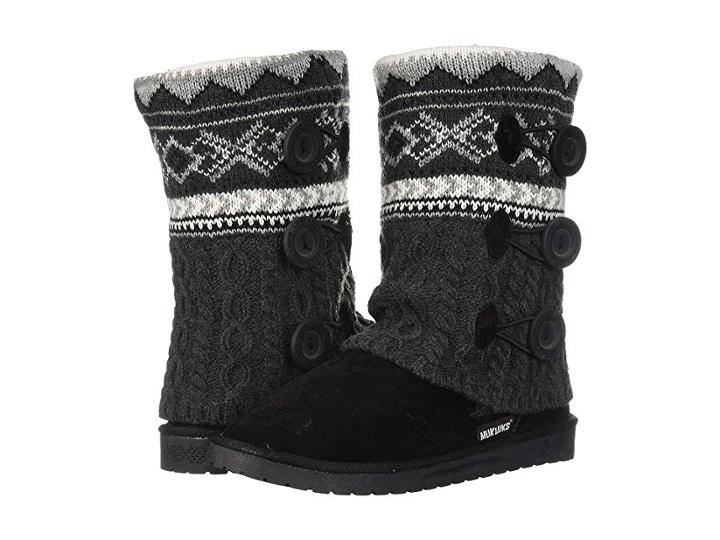 Muk Luks Cheryl Cuff Boot (black Multi) Women's Boots