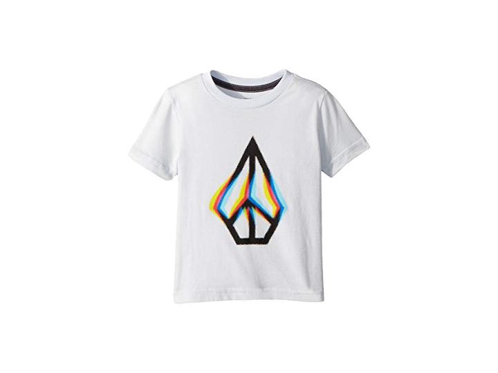 Volcom Kids Peace Blur Short Sleeve Tee (toddler/little Kids) (white) Boy's T Shirt