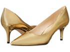 Nine West Margot Pump (gold Synthetic Synthetic) High Heels