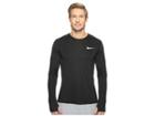 Nike Dry Miler Long Sleeve Running Top (black/black) Men's Clothing