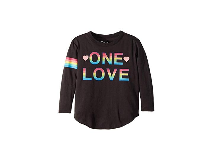 Chaser Kids Soft Vintage Jersey One Love Tee (toddler/little Kids) (union Black) Girl's T Shirt