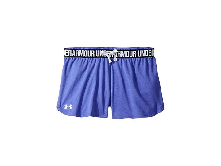 Under Armour Kids Play Up Shorts (big Kids) (constellation Purple Light Heather/black) Girl's Shorts