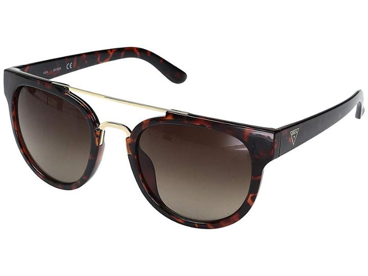 Guess Gf0315 (dark Havana/gradient Brown Lens) Fashion Sunglasses