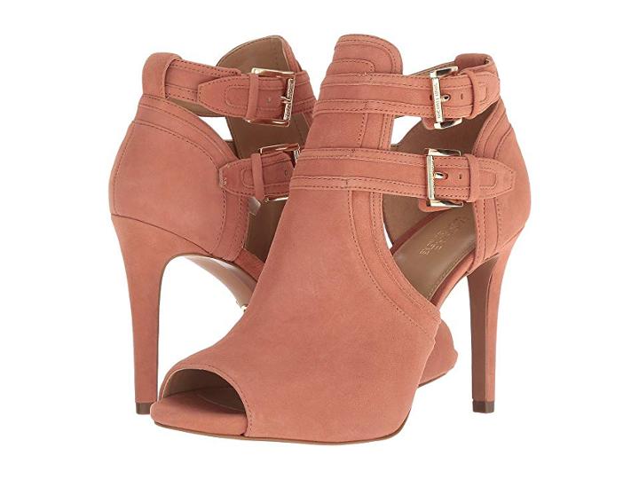 Michael Michael Kors Blaze Open Toe Bootie (terra Kid Suede) Women's Boots