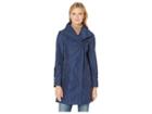 Tahari Hooded Raincoat (moon Blue) Women's Coat