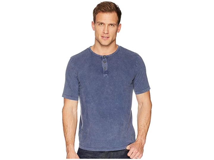 Mod-o-doc Montecito Short Sleeve Henley (new Navy Stone) Men's Short Sleeve Knit