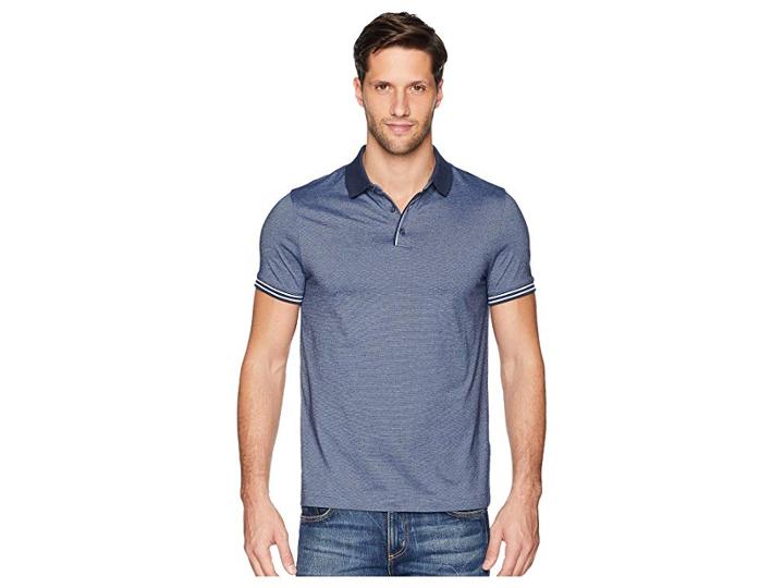 Perry Ellis Essential End On End Polo (ink) Men's Clothing