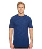 Under Armour Ua Threadborne Knit Short Sleeve (moroccan Blue/academy) Men's Clothing