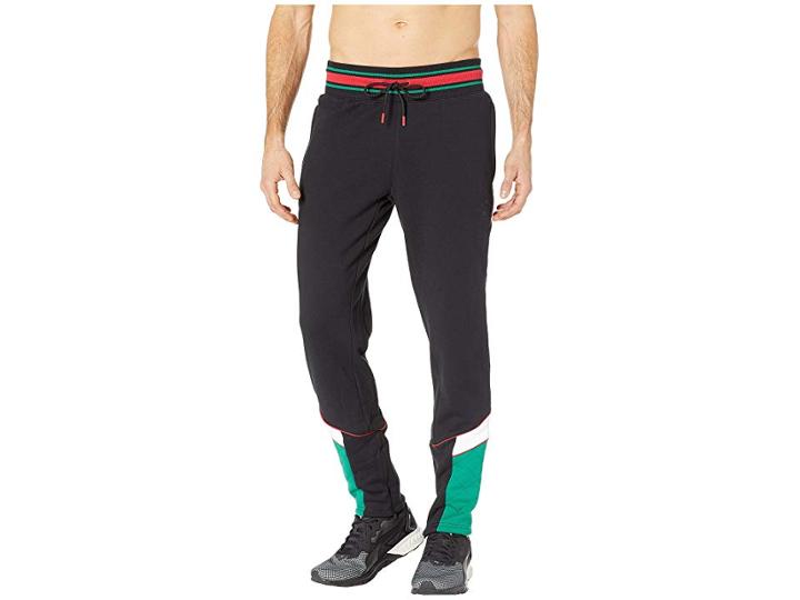 Puma Lux Mcs Track Pants (puma Black/verdant Green) Men's Casual Pants
