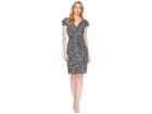 Lauren Ralph Lauren Cinnamon Abstract Brisa Dress (black/colonial Cream/grey) Women's Dress