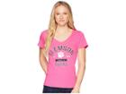 Champion College Clemson Tigers University V-neck Tee (wow Pink) Girl's T Shirt