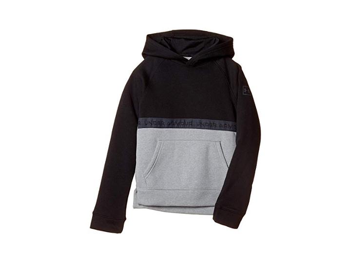 Under Armour Kids Baseline Hoodie (big Kids) (steel/stealth Gray) Boy's Sweatshirt