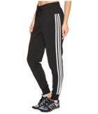 Adidas Essentials Cotton Fleece 3s Jogger (black/white) Women's Casual Pants