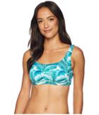 Tommy Bahama Active Among Frond Underwire Sport Bra (ming Jade) Women's Swimwear