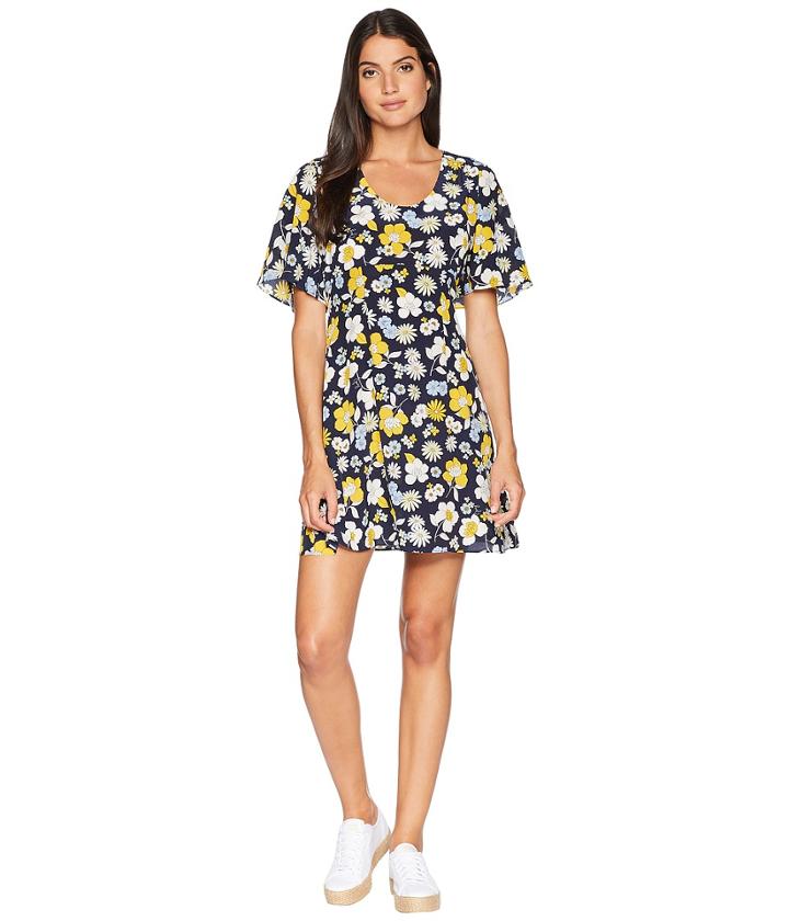Juicy Couture Silk Garden Floral Flirty Dress (regal Garden Floral) Women's Dress