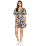 Juicy Couture Silk Garden Floral Flirty Dress (regal Garden Floral) Women's Dress