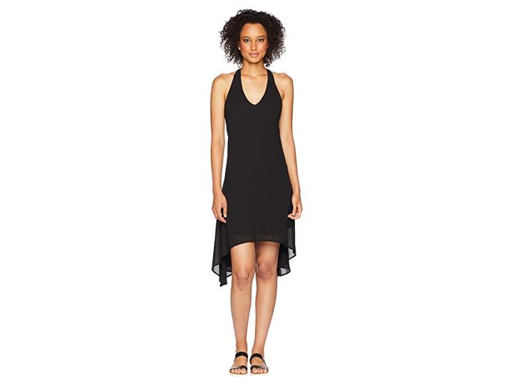 American Rose Lina V-neck Halter Dress (black) Women's Dress